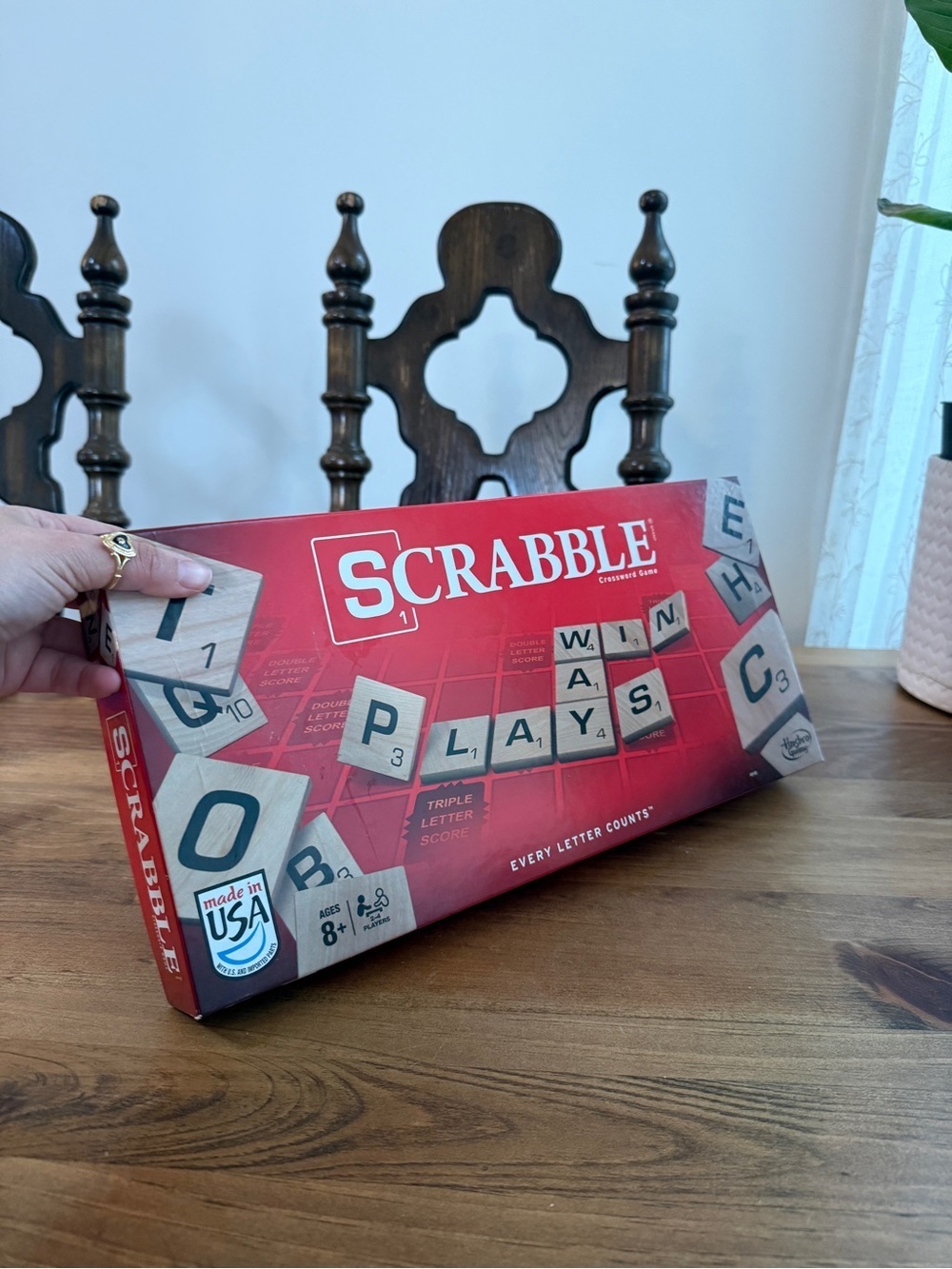 Classic Word SCRABBLE Game - Red Edition